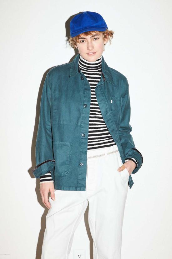  리미티드 에디션 자켓 한정판 프랑스 작업복 재킷 세이지 색상