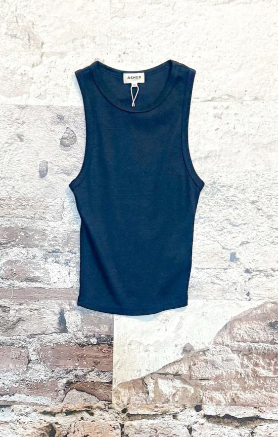  아셀 민소매 티셔츠 애셔 루비 머슬 티