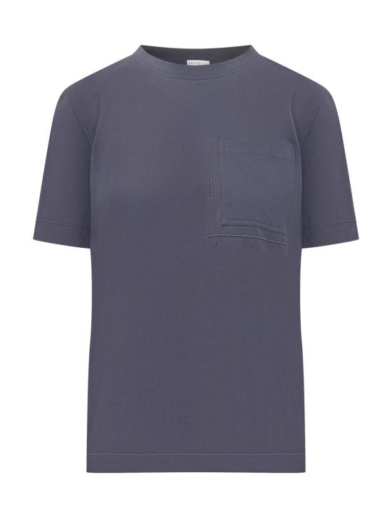  브루넬로 쿠치넬리 반팔 티셔츠 Brunello Cucinelli 티셔츠 블루