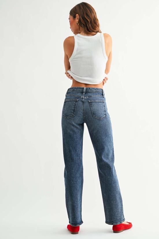  저스트 블랙 데님 데님 팬츠 풀랭스 스트레이트 진 다크 데님 - JUST BLACK DENIM