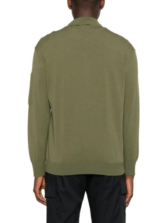  씨피 컴퍼니 스웨터 C.P. 컴퍼니 울 폴로  그린 - C.P. COMPANY