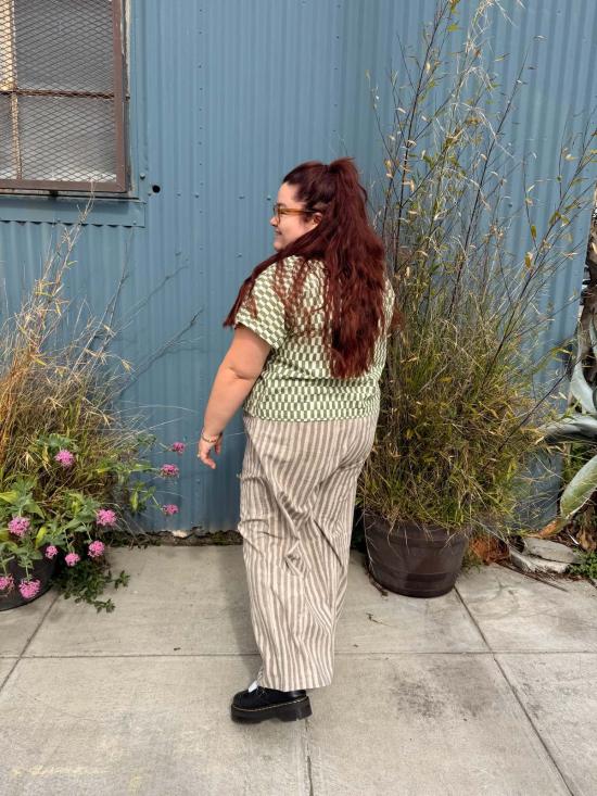  Happy French Gang 팔라초 팬츠 해피 프렌치 갱 오마르 그레이 스트라이프 - HAPPY FRENCH GANG