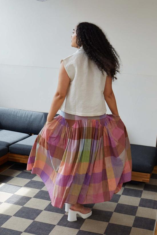  RUJUTA SHETH 롱 스커트 루주타 셰스 레일라 스커트 메리다 체스 - OTHER BRANDS