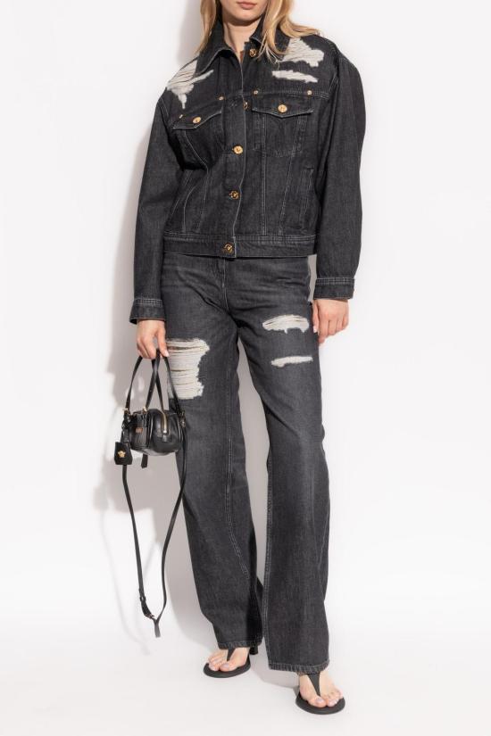  베르사체 데님 자켓 데님 재킷 블랙 - VERSACE