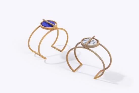  메탈렙시스 프로젝트 팔찌 디스크 커프 화이트 스톤 - METALEPSIS PROJECTS