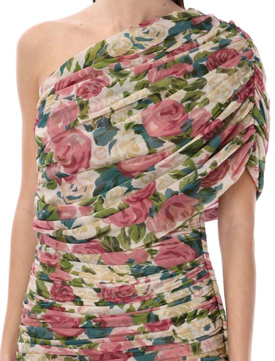  생로랑 숏 원피스 생 로랑 원숄더 드레이프 드레스 멀티컬러 - SAINT LAURENT