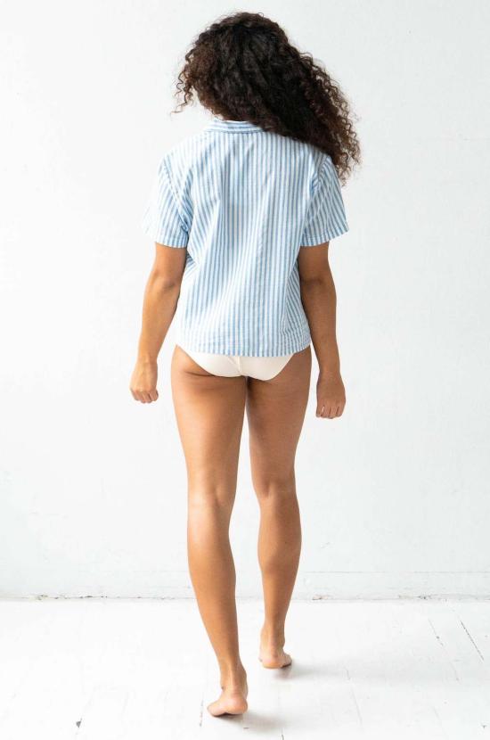  Salua Lingerie 블라우스 살루아 란제리 크롭 버튼다운 멀티 - SALUA LINGERIE