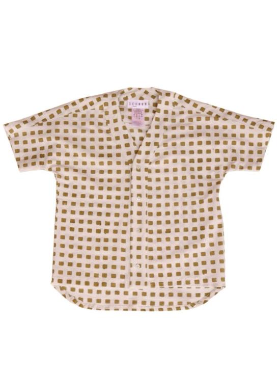  SEEKER 셔츠 시커 야구 셔츠 핸드 블록 프린트 - SEEKER