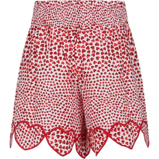  [키즈] 스텔라 맥카트니 쇼츠/버뮤다 스텔라 매카트니 아동용 하트 무늬 빨간색 반바지 - STELLA MCCARTNEY