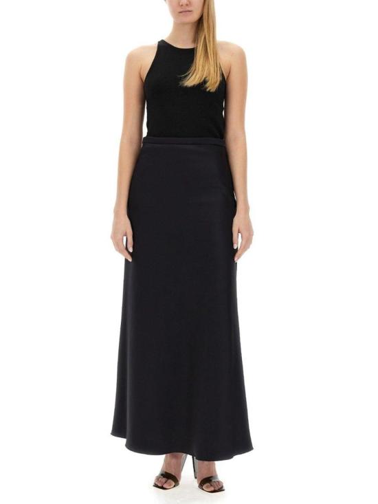  막스마라 블라우스 막스 마라 크루넥 슬리브리스 탑 네로 - MAX MARA