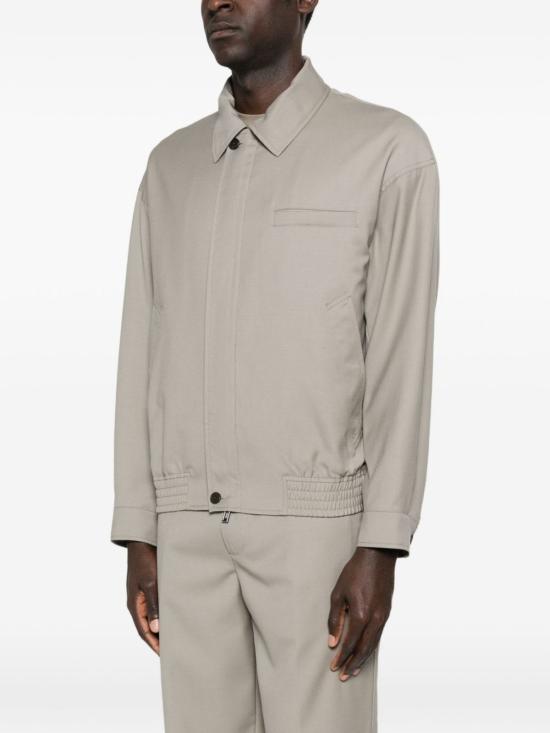  엠포리오 아르마니 자켓 울 재킷 도브 그레이 - EMPORIO ARMANI