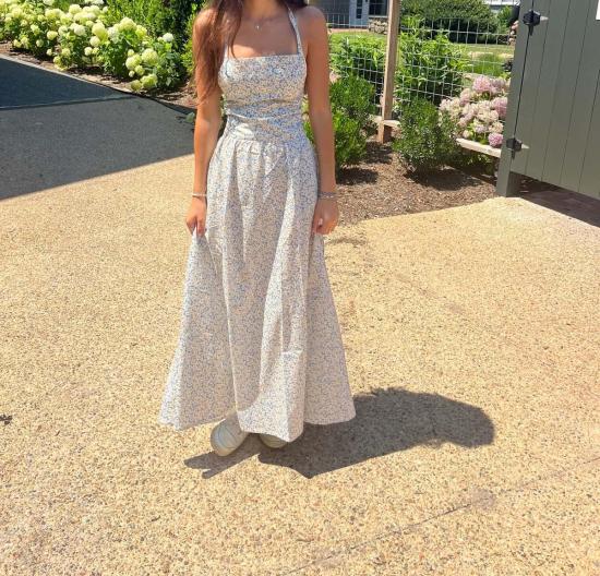  콘라도 롱 원피스 타이백 맥시 드레스 - CONRADO