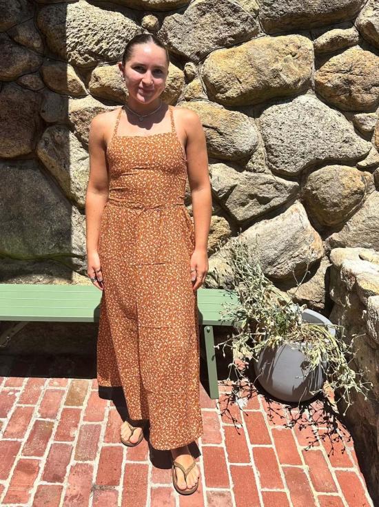  콘라도 롱 원피스 타이백 맥시 드레스