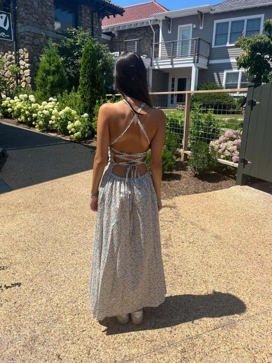  콘라도 롱 원피스 타이백 맥시 드레스 - CONRADO