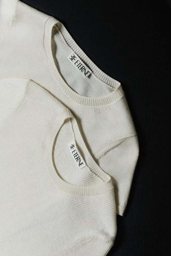  에태르네 반팔 티셔츠 에테르네 립 스티치 아기 티셔츠 - ETERNE