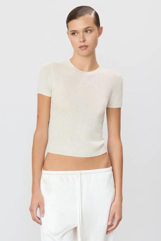  에태르네 반팔 티셔츠 에테르네 립 스티치 아기 티셔츠 - ETERNE