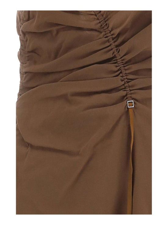  자크뮈스 롱 원피스 러플 슬립 플레어 드레스 - JACQUEMUS