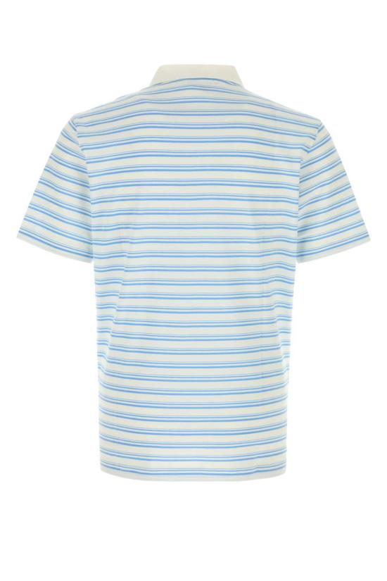  프라다 폴로 티셔츠 Prada 자수 피케 폴로 셔츠 Biancoceleste - PRADA