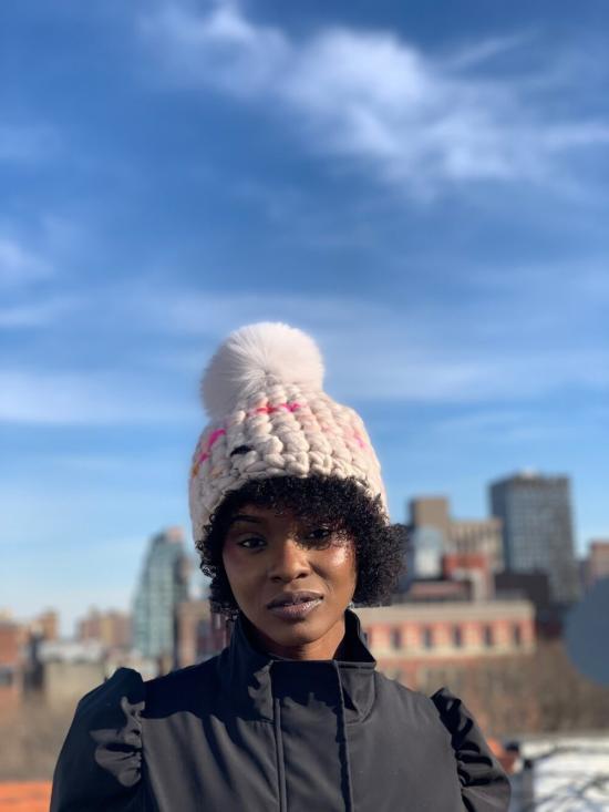  Mischa Lampert 모자 미샤 램퍼트 핑크 Twombly 비니 폼스터 + 누드 Xl 폼 - OTHER BRANDS