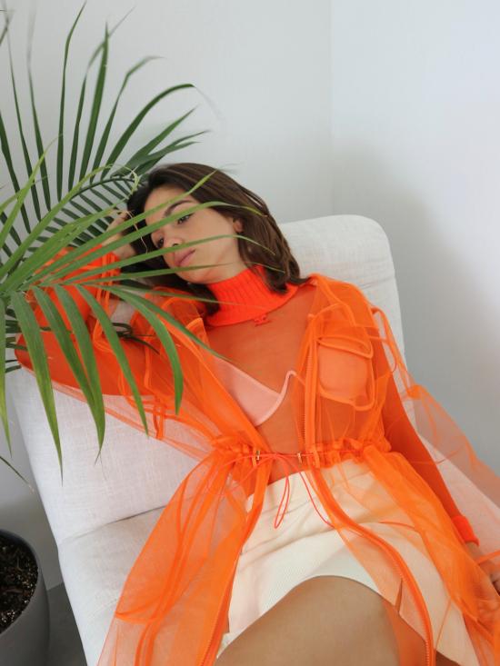  Longshaw ward 자켓 Longshaw Ward Net 파카 오렌지