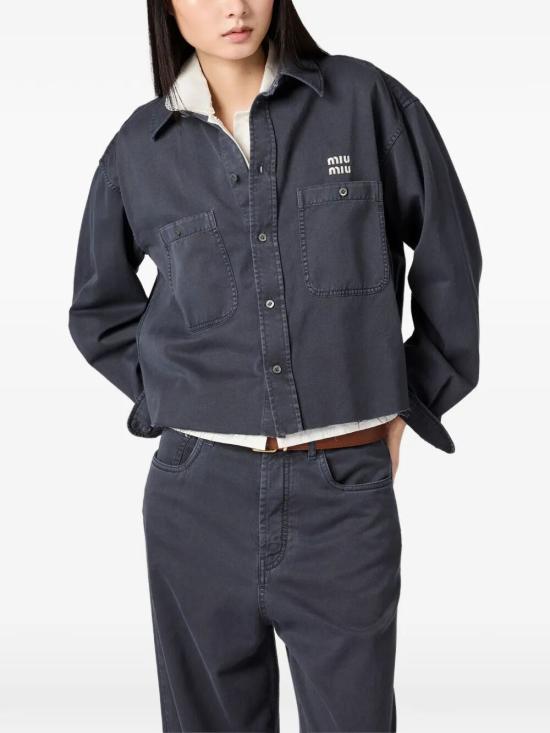 26SS 미우미우 셔츠 GWC135SOOO 17AE F0170 FUMO - MIU MIU