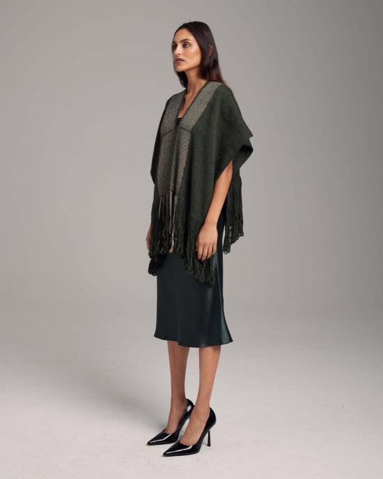  보즈 머플러/스카프 Voz Lineas 프린지 만타 블랙 - VOZ