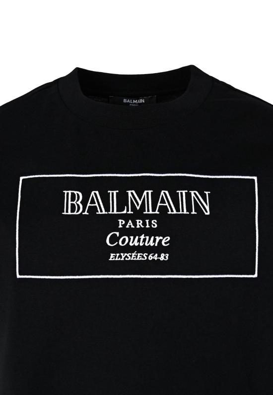  [키즈] 발망 트레이닝 상의 키즈 티셔츠 블랙 - BALMAIN