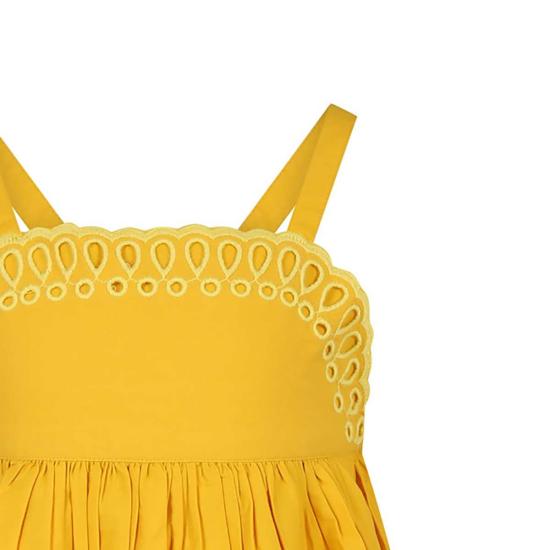  [키즈] 스텔라 맥카트니 원피스 스텔라 매카트니 아동용 노란색 자수 드레스 - STELLA MCCARTNEY