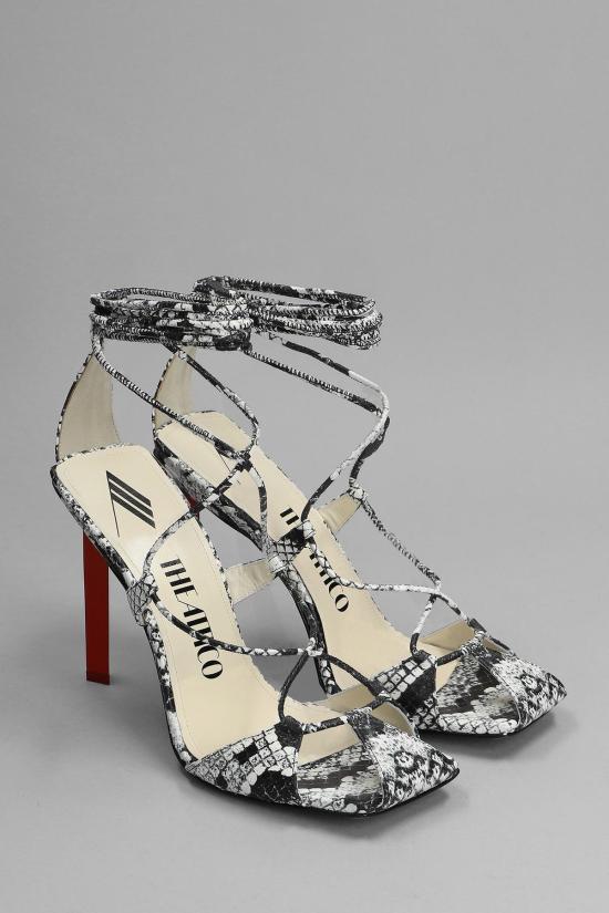  디 아티코 힐/펌프스 Attico Adele 레이스 업 펌프 피톤 - THE ATTICO