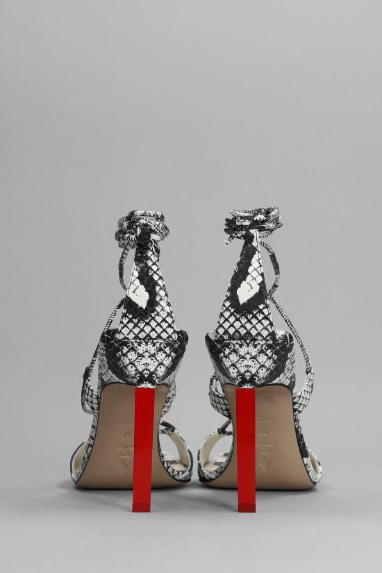  디 아티코 힐/펌프스 Attico Adele 레이스 업 펌프 피톤 - THE ATTICO