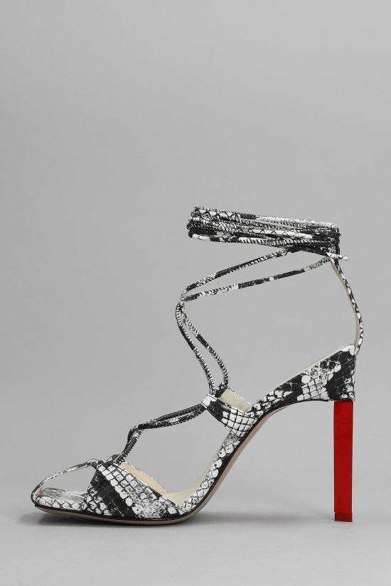  디 아티코 힐/펌프스 Attico Adele 레이스 업 펌프 피톤 - THE ATTICO