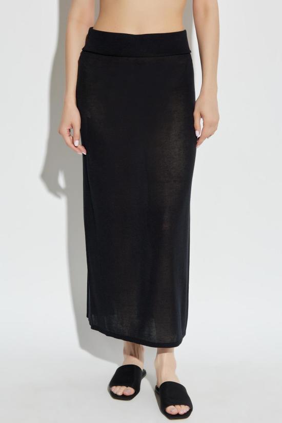  토템 롱 스커트 스트레이트 컷 스커트 블랙 - TOTEME