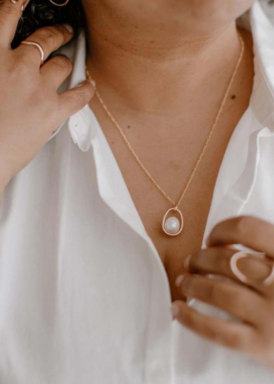  Gem & Blue 목걸이/팬던트 젬 & 블루 룰루 진주 목걸이