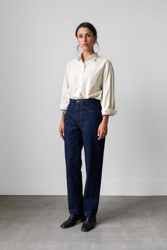  왈츠 데님 팬츠 캐럿 진