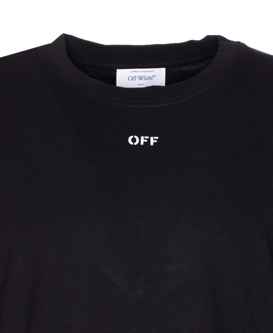  오프화이트 반팔 티셔츠 브러시 애로우 티셔츠 블랙 - OFF WHITE