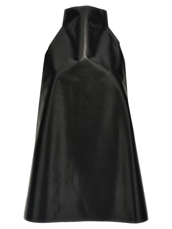  마르니 미디 원피스 투톤 트라페즈 드레스 멀티컬러