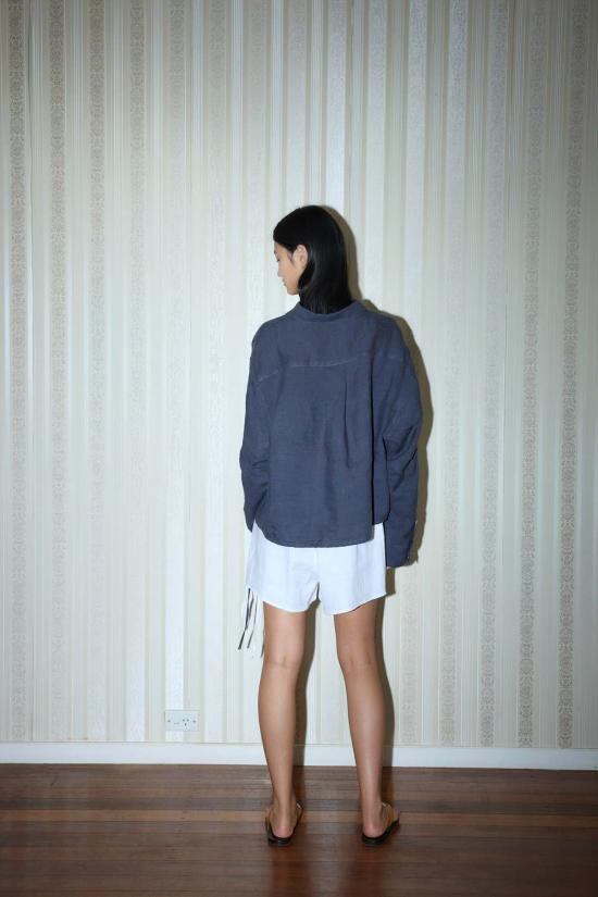  데이지 스튜디오 숏팬츠 Deiji Studios 사이드 타이 쇼츠 화이트 - DEIJI STUDIO