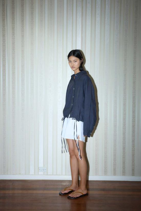  데이지 스튜디오 숏팬츠 Deiji Studios 사이드 타이 쇼츠 화이트 - DEIJI STUDIO