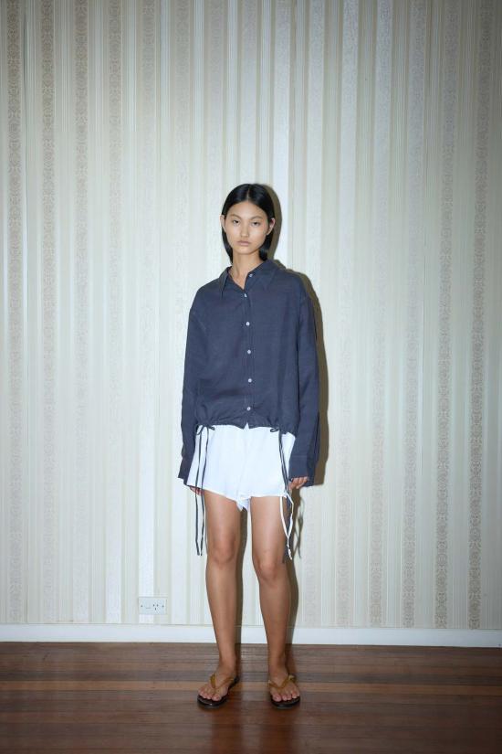  데이지 스튜디오 숏팬츠 Deiji Studios 사이드 타이 쇼츠 화이트 - DEIJI STUDIO