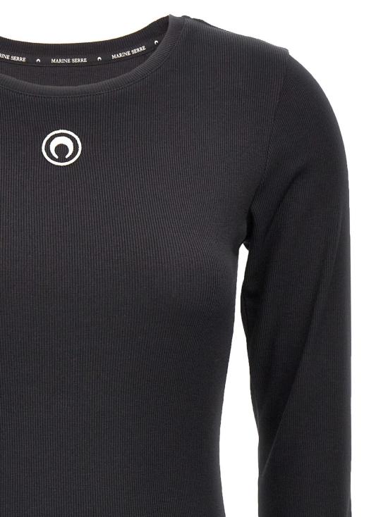  마린세르 숏 원피스 마린 세르 문 로고 드레스 블랙 - MARINE SERRE