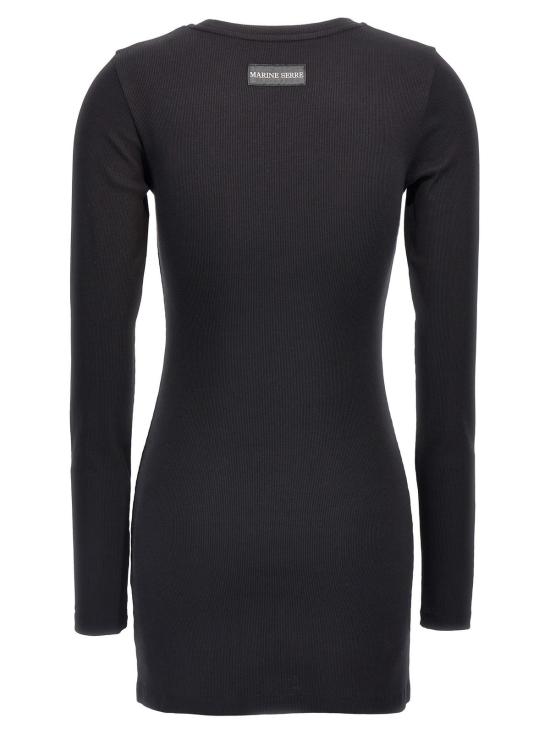  마린세르 숏 원피스 마린 세르 문 로고 드레스 블랙 - MARINE SERRE