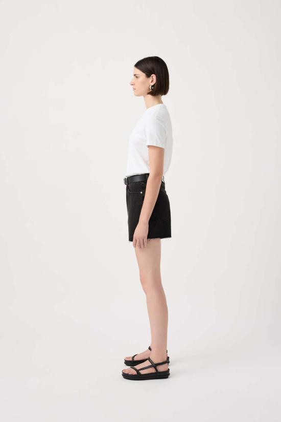  Outland denim 데님 숏팬츠 아웃랜드 데님 애니 하이 클래식 숏 에이지드 블랙 - OTHER BRANDS