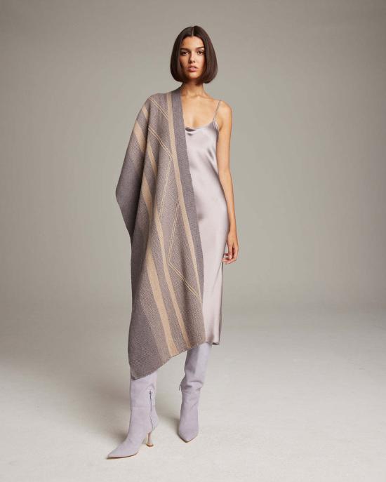  보즈 머플러/스카프 Voz 스트라이프 지그재그 숄 멀티