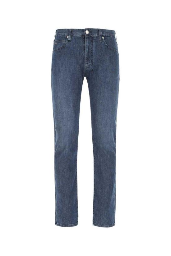  엠포리오 아르마니 데님 팬츠 크롭 스트레이트 레그 진 데님