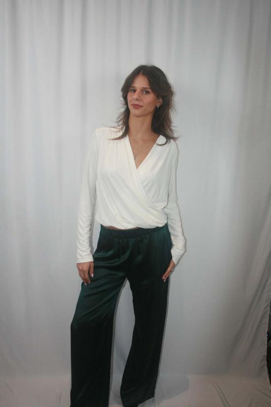  사블린 스트레이트 팬츠 브린 풀온 실크 팬츠 - SABLYN