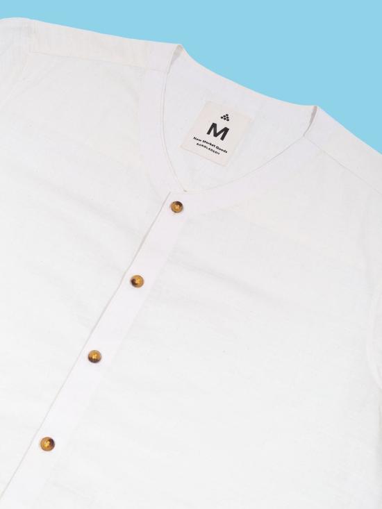  New Market Goods 반팔 셔츠 뉴마켓굿즈 코밀라 베이스볼 버튼다운  (흰색) - NEW MARKET GOODS