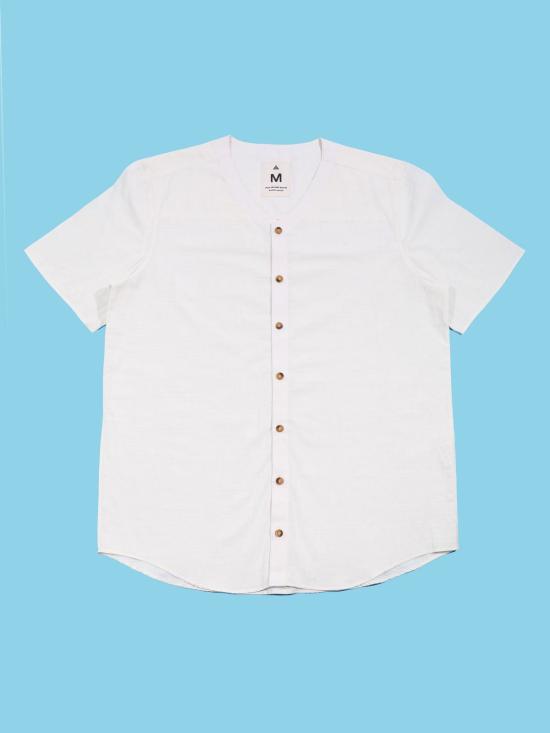  New Market Goods 반팔 셔츠 뉴마켓굿즈 코밀라 베이스볼 버튼다운  (흰색)