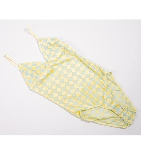  베이스레인지 바디수트 티셔츠 미시시피 바디 헤와 옐로우 샤이니 벨루어