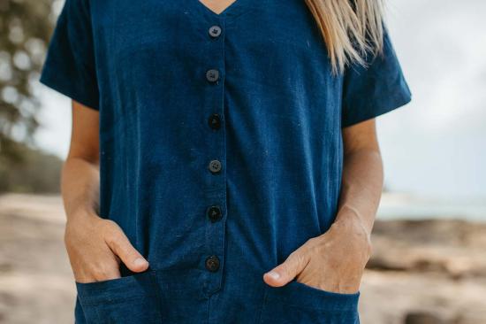  Happy French Gang 점프수트 Happyfrenchgang 반팔 라이트  인디고 - OTHER BRANDS