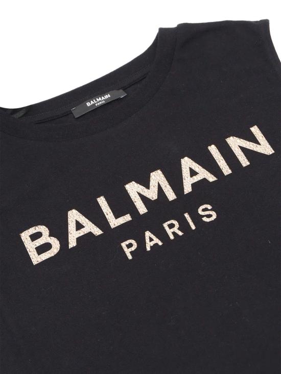  [키즈] 발망 원피스 키즈 저지 드레스 블랙 - BALMAIN